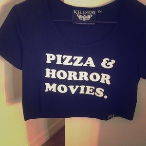 NEW killstar Pizza and Horror movies shirt